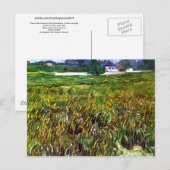 Wheat Field Auvers, White House Van Gogh Fine Art Briefkaart (Voorkant / Achterkant)