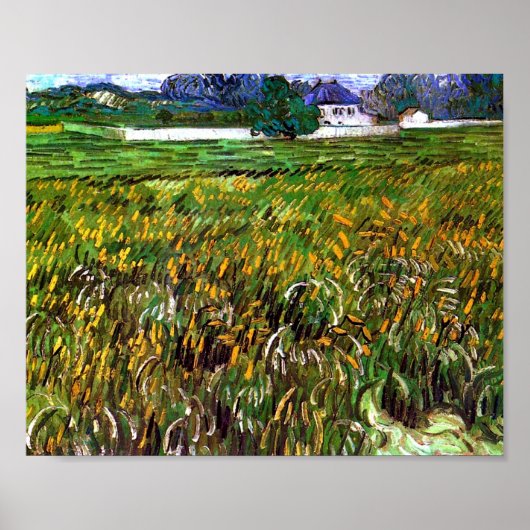 Wheat Field Auvers, White House Van Gogh Fine Art Poster (Voorkant)