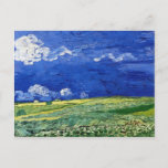 Wheat Field Clouded Sky Vincent van Gogh Briefkaart<br><div class="desc">Een kunstschilderij uit de post-impressionistische periode,  Wheat Field under Clouded Sky (1890) van Vincent van Gogh (1853-1890). Een landschap met tarwevelden met een schitterende blauwe lucht en pluizige wolken,  die hij schilderde in Auvers-sur-Oise,  Frankrijk.</div>
