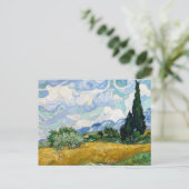Wheat Field Cypresses Vincent van Gogh Briefkaart (Staand voorkant)