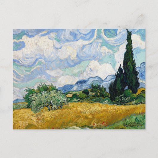 Wheat Field Cypresses Vincent van Gogh Briefkaart (Voorkant)