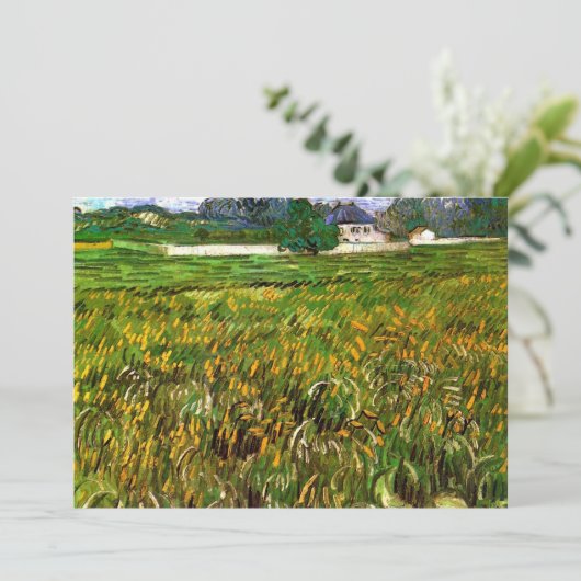 Wheat Field in Auvers door Vincent van Gogh (Staand voorkant)