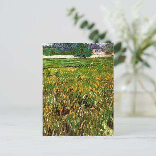 Wheat Field in Auvers door Vincent van Gogh Briefkaart (Staand voorkant)