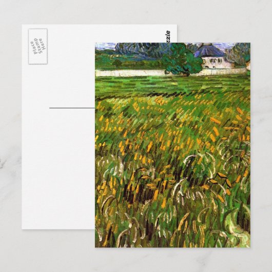 Wheat Field in Auvers door Vincent van Gogh Briefkaart (Voorkant / Achterkant)