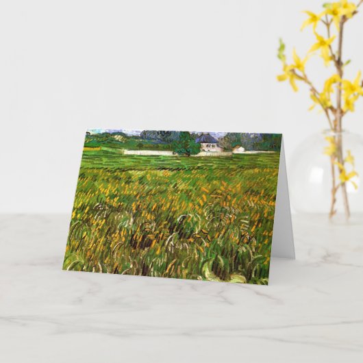 Wheat Field in Auvers door Vincent van Gogh Kaart (Gele Bloem)