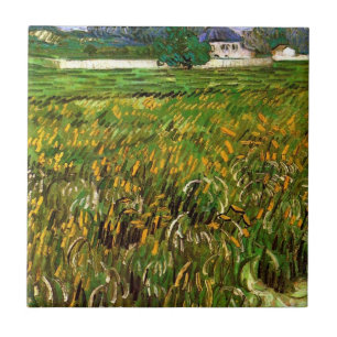 Wheat Field in Auvers door Vincent van Gogh Tegeltje