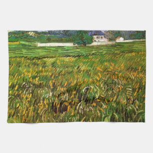 Wheat Field in Auvers door Vincent van Gogh Theedoek