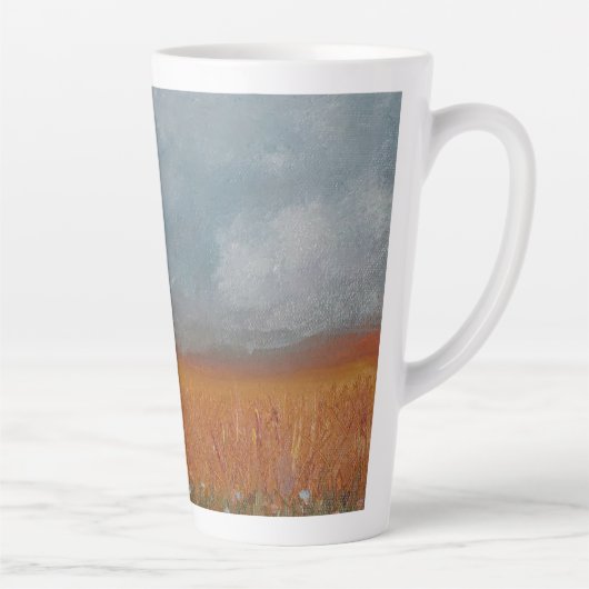Wheat Field Landscape Latte Cup Latte Mok (Rechts)