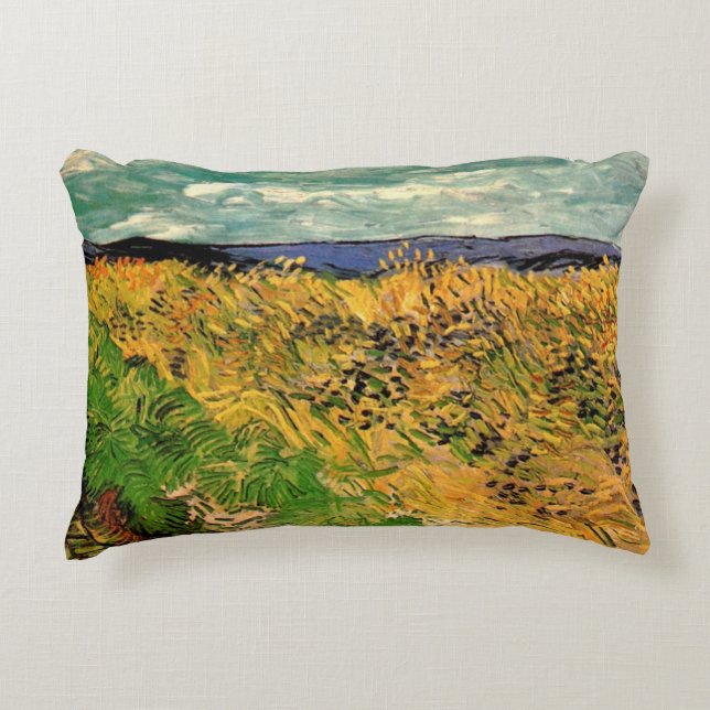 Wheat Field met Cornbloemen door Vincent van Gogh Accent Kussen (Voorkant)