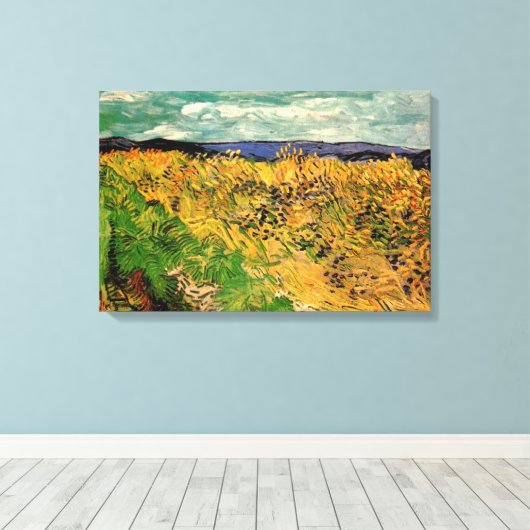 Wheat Field met Cornbloemen door Vincent van Gogh Canvas Afdruk (Insitu (Houten vloer))