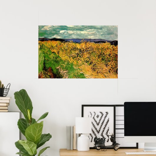 Wheat Field met Cornbloemen door Vincent van Gogh Poster (Thuiskantoor)