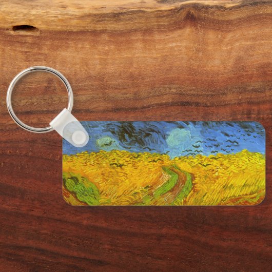 Wheat Field met Crows van Vincent van Gogh Sleutelhanger (Achterkant)