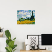 Wheat Field met Cypresses (1889) door Vincent Poster (Thuiskantoor)