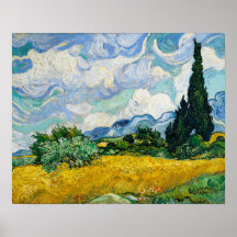 Wheat Field met Cypresses (1889) door Vincent
