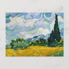 Wheat Field met Cypresses 1889, Vincent Van Gogh Briefkaart