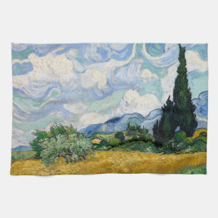 Wheat field met Cypresses Kitchen Towel Theedoek