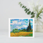 Wheat Field met Cypresses, Van Gogh Briefkaart (Staand voorkant)