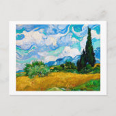 Wheat Field met Cypresses, Van Gogh Briefkaart (Voorkant)
