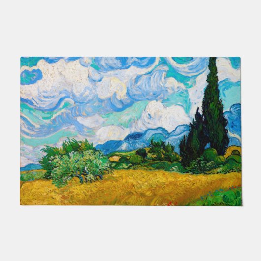Wheat Field met Cypresses, Van Gogh Deurmat (Voorkant)