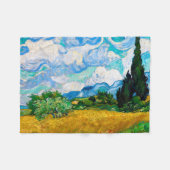 Wheat Field met Cypresses, Van Gogh Fleece Deken (Voorkant (Horizontaal))