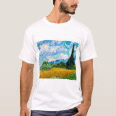 Wheat Field met Cypresses, Van Gogh T-shirt (Voorkant)