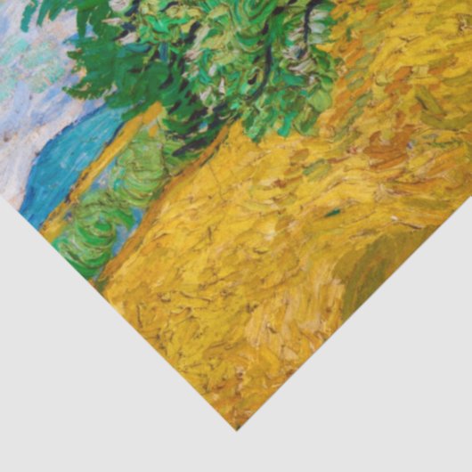 Wheat Field met Cypresses, Van Gogh Tissuepapier (Detail)