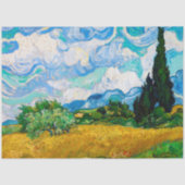 Wheat Field met Cypresses, Van Gogh Tissuepapier (Voorkant)