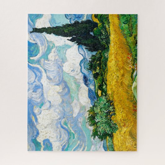 Wheat Field met Cypresses van Van Gogh Legpuzzel (Verticaal)