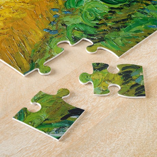 Wheat Field met Cypresses van Van Gogh Legpuzzel (Zijkant)