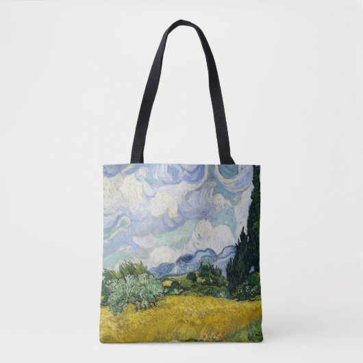 Wheat Field met Cypresses van Van Gogh Tote Bag (Voorkant)