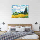 Wheat Field met Cypresses van Vincent Van G Canvas Afdruk (Insitu (Slaapkamer))