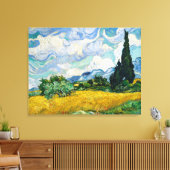 Wheat Field met Cypresses van Vincent Van G Canvas Afdruk (Insitu (Woonkamer))