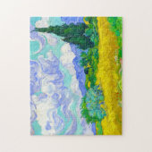 Wheat Field met Cypresses van Vincent Van Gogh art Legpuzzel (Verticaal)