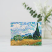 Wheat Field met Cypresses van Vincent van Gogh Briefkaart (Staand voorkant)