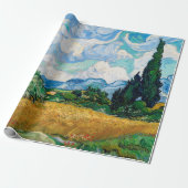 Wheat Field met Cypresses van Vincent van Gogh Cadeaupapier (Uitgerold)