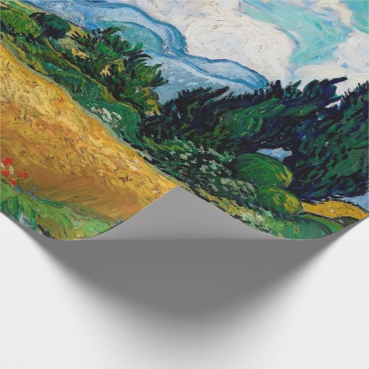 Wheat Field met Cypresses van Vincent van Gogh Cadeaupapier (Hoek)