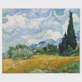Wheat Field met Cypresses van Vincent Van Gogh Cadeaupapier