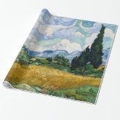 Wheat Field met Cypresses van Vincent Van Gogh Cadeaupapier (Uitgerold)
