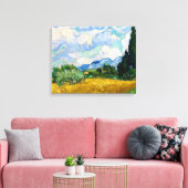 Wheat Field met Cypresses van Vincent Van Gogh Canvas Afdruk (Insitu (Woonkamer))