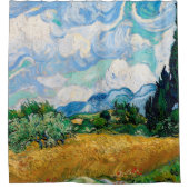 Wheat Field met Cypresses van Vincent van Gogh Douchegordijn (Voorkant)