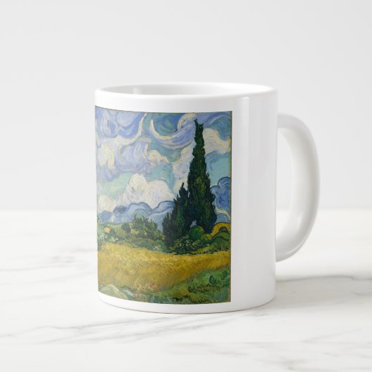 Wheat Field met Cypresses van Vincent van Gogh Grote Koffiekop (Voorkant rechts)