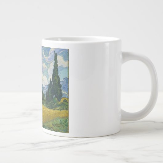 Wheat Field met Cypresses van Vincent van Gogh Grote Koffiekop (Rechts)