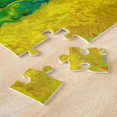 Wheat Field met Cypresses van Vincent Van Gogh Legpuzzel (Zijkant)