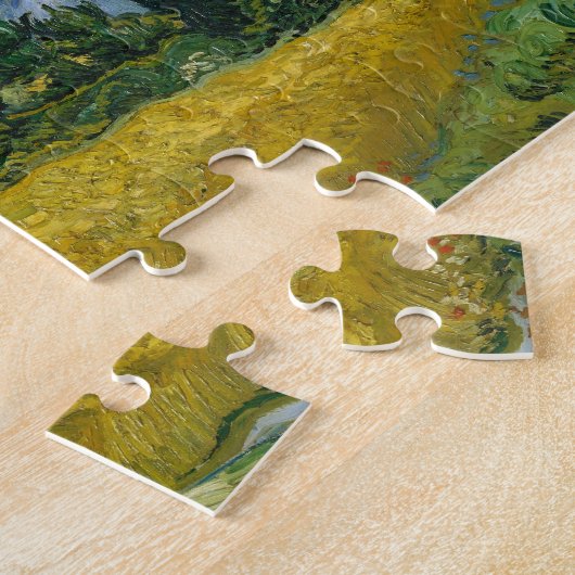 Wheat Field met Cypresses van Vincent van Gogh Legpuzzel (Zijkant)