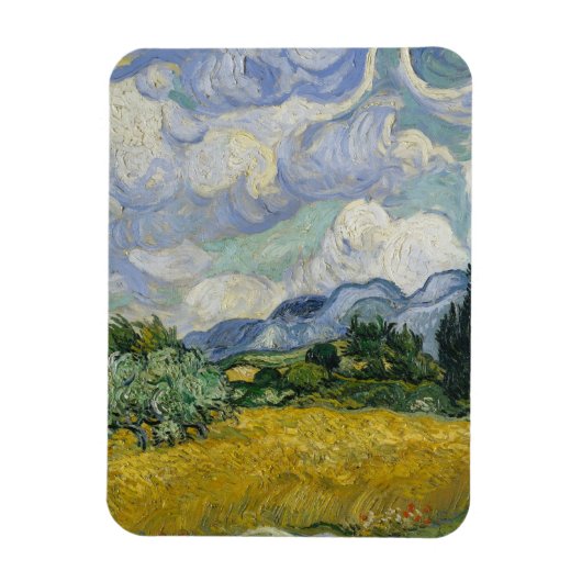 Wheat Field met Cypresses van Vincent van Gogh Magneet (Verticaal)
