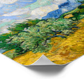 Wheat Field met Cypresses van Vincent Van Gogh Poster (Hoek)