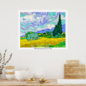 Wheat Field met Cypresses van Vincent Van Gogh Poster (Keuken)