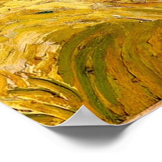 Wheat Field met Cypresses van Vincent van Gogh Poster (Hoek)