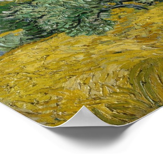 Wheat Field met Cypresses van Vincent van Gogh Poster (Hoek)