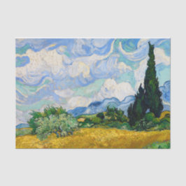 Wheat Field met Cypresses van Vincent Van Gogh Tissuepapier